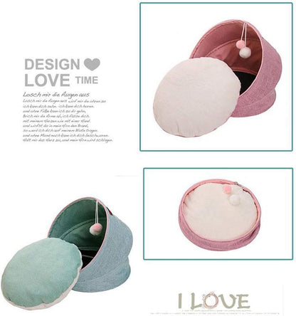 Dog Bed Calming Donut Cuddler, anti Anxiety Comfy Soft Pet round Bed, Plush Soft Cushion Mat Cat Comfy Marshmallow Sleeping Nest for Small Medium Dog (S-XL)