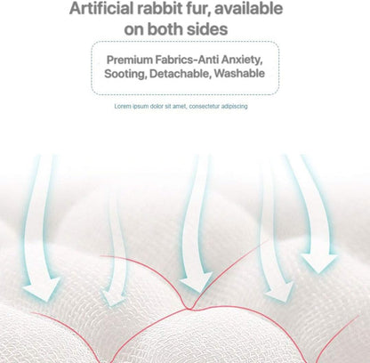 Dog Bed Calming Donut Cuddler, anti Anxiety Comfy Soft Pet round Bed, Plush Soft Cushion Mat Cat Comfy Marshmallow Sleeping Nest for Small Medium Dog (S-XL)