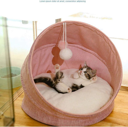Dog Bed Calming Donut Cuddler, anti Anxiety Comfy Soft Pet round Bed, Plush Soft Cushion Mat Cat Comfy Marshmallow Sleeping Nest for Small Medium Dog (S-XL)